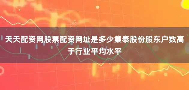 天天配资网股票配资网址是多少集泰股份股东户数高于行业平均水平