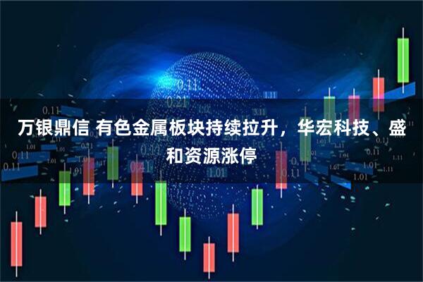 万银鼎信 有色金属板块持续拉升，华宏科技、盛和资源涨停
